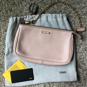 Fendi Crayons Pochette Pink Saffiano Leather